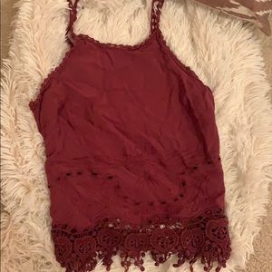 Pacsun burgundy halter tank
